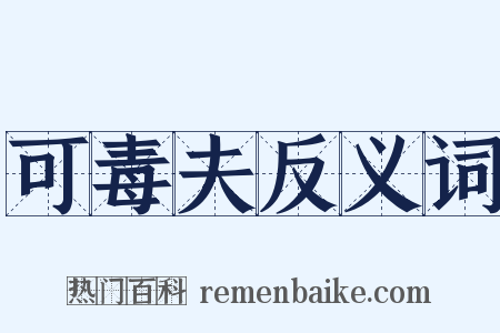 可毒夫反义词是什么意思的图片